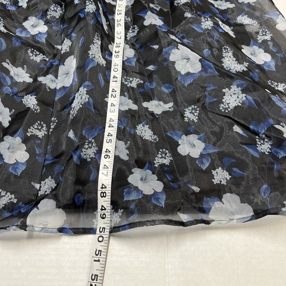 Lulus Dress Black Floral Organza Bustier Midi Size XXL Event Gala Wedding Guest - Picture 10 of 14